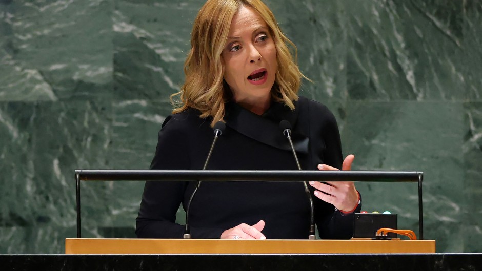 Italy's Prime Minister Giorgia Meloni. AFP/Charly Triballeau