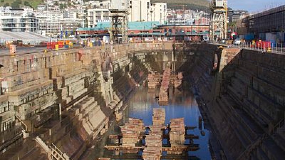 Robinson dry dock, Alfred Basin, Cape Town, South Africa.