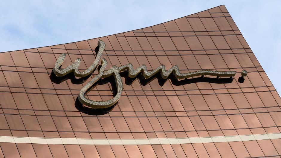 Signage for the Wynn casino resort is seen in Macau. AFP/Anthony Wallace