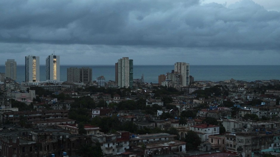 A general view of the city during a nationwide blackout caused by a grid failure in Havana. AFP/Yamil Lage