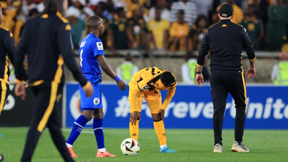 Mduduzi Shabalala of Kaizer Chiefs reacting to the match with SuperSport United. BackpagePix/Samuel Shivambu