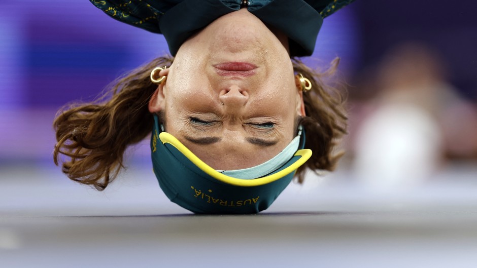 File: Australia's Rachael Gunn, known as Raygun competes in the Women's Breaking dance Round robin of the Paris 2024 Olympic Games at La Concorde in Paris, on August 9, 2024.