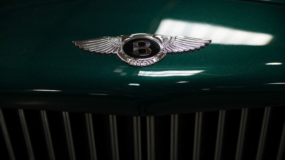 The Bentley logo. Klaudia Radecka/NurPhoto via AFP