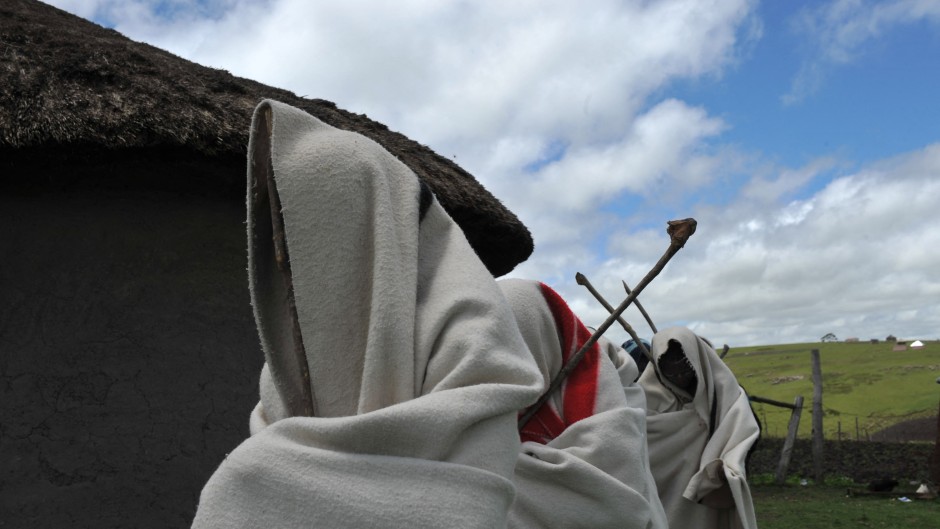 File: Young boys attending a traditional initiation school. AFP/Alexander Joe