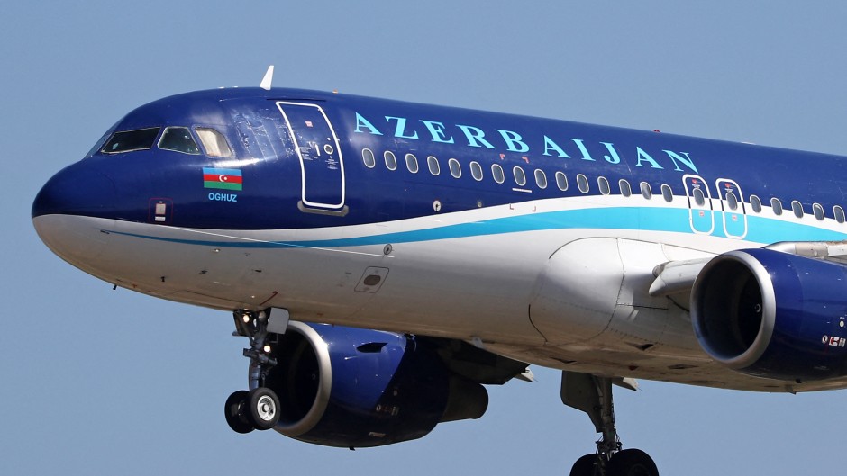 An Azerbaijan Airlines plane. Urbanandsport/NurPhoto via AFP