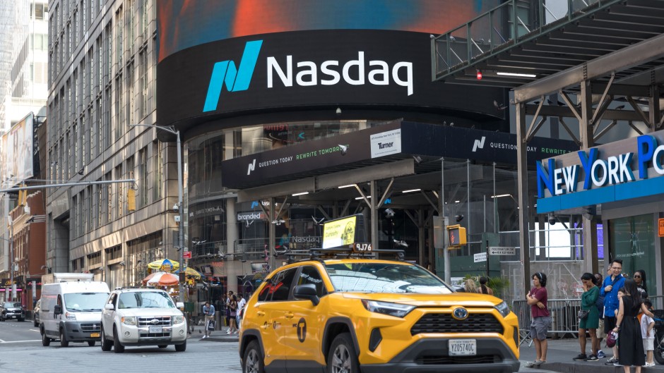 The Nasdaq MarketSite in New York. Vanessa Carvalho/Brazil Photo Press via AFP