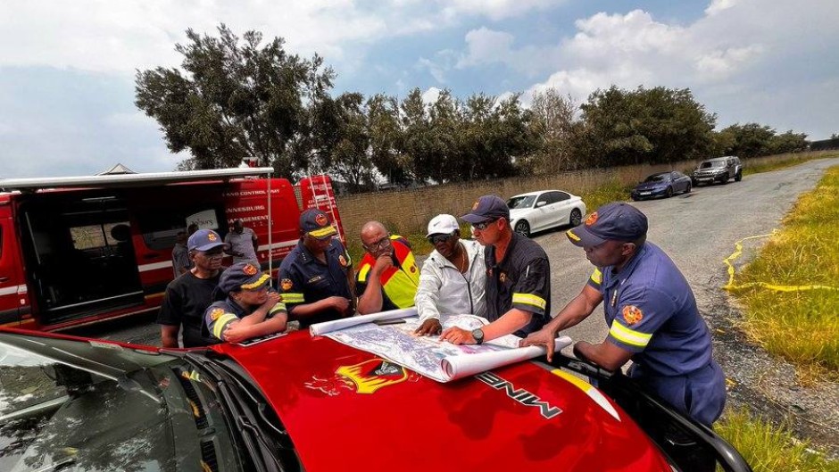 Rescue operations were halted on Monday. City of Joburg Emergency Services