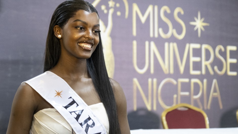 File: Chidimma Adetshina poses during the Miss Universe Nigeria boot camp in Lagos. AFP/Fawaz Oyedeji