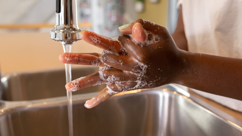 File: A child washing hands with soap. GettyImages/marieclaudelemay