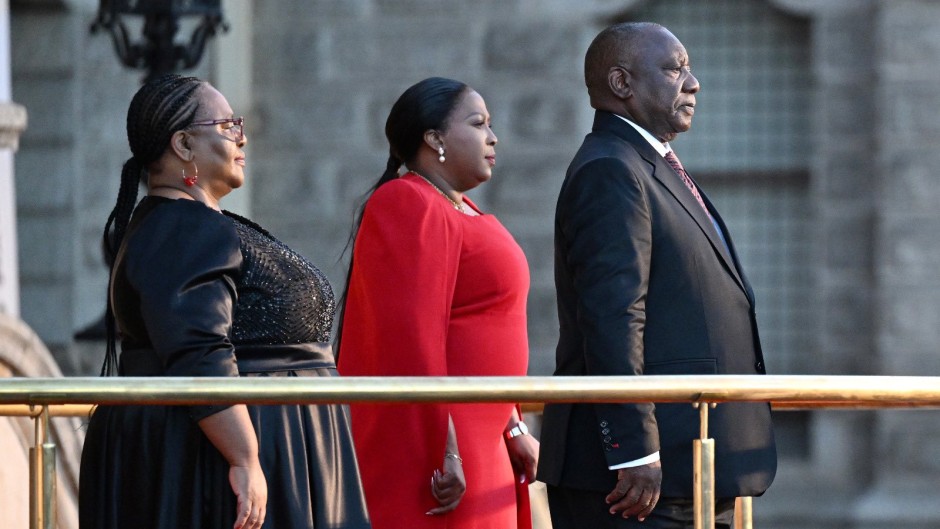 President Cyril Ramaphosa arrives at the Cape Town City Hall ahead of SONA 2025. GCIS
