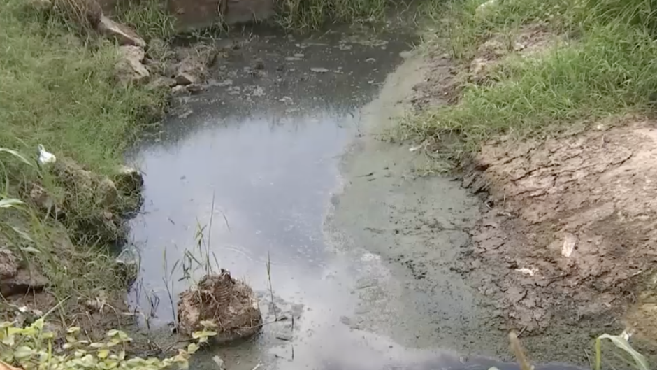 Sewage entering the ocean.