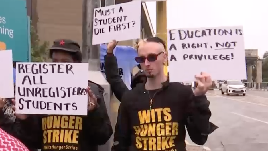 Wits students are continuing their hunger strike.