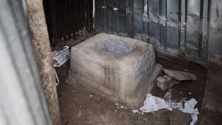 File: A pit toilet. AFP/Luca Sola