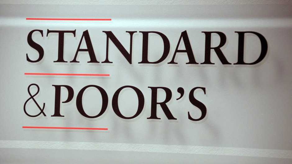 Ratings agency Standard & Poor's logo. AFP/Eric Piermont
