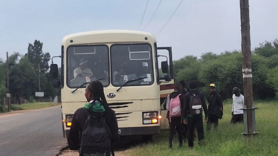 A bus transporting pupils to schools in the North West. eNCA/Bafedile Moerane