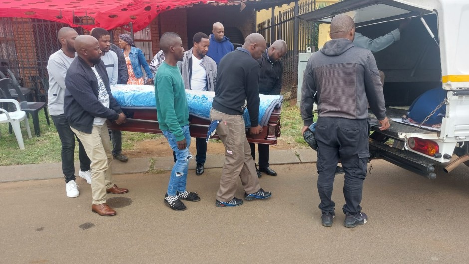 Lindo Mazibuko’s memorial service in Ekurhuelni. 
