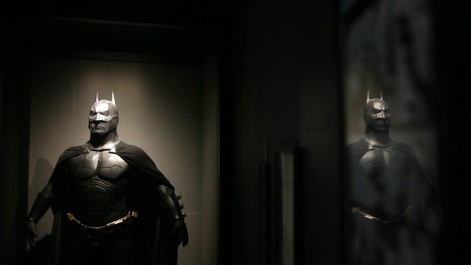 File: A Batman costume worn by US actor Christian Bale on the movie 'The Dark Knight Rises' . AFP/Daniel Leal