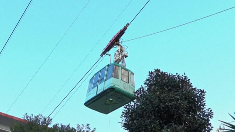 A cable broke on the link taking tourists from the town of Castellammare di Stabia, on the Gulf of Naples, to Mount Faito, about three kilometres away, reports said. AFP