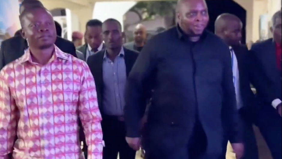 MK Party secretary-general Floyd Shivambu and Shepherd Bushiri.