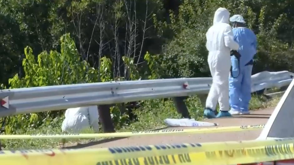 Investigators scouring the scene at Hennops River.