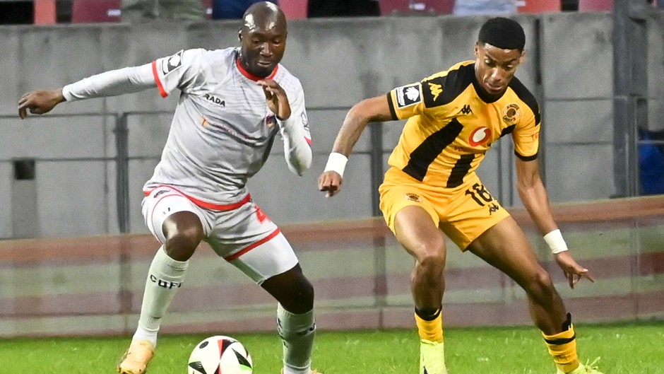 Dillan Solomons of Kaizer Chiefs and Xolani Sithole of Chippa United. BackpagePix/Deryck Foster