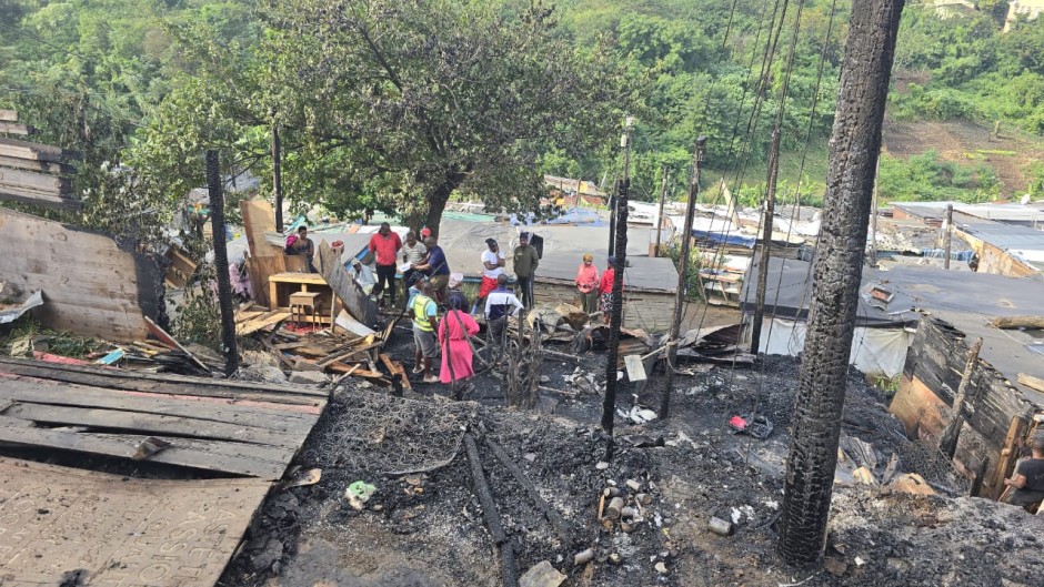 The shacks that have been destroyed in Effingham. Supplied