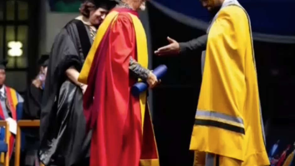 Jonathan Shapiro received an  Honorary Doctorate in Education.