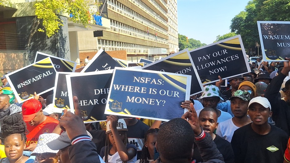 outh African Students Congress is marching to the Department of Higher Education in Pretoria.