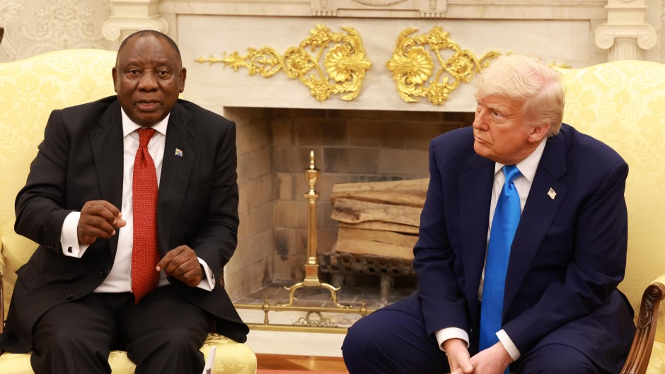 US President Donald Trump ambushed visiting South African President Cyril Ramaphosa