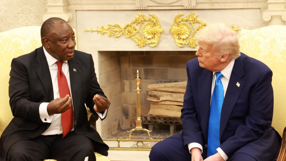 US President Donald Trump ambushed visiting South African President Cyril Ramaphosa