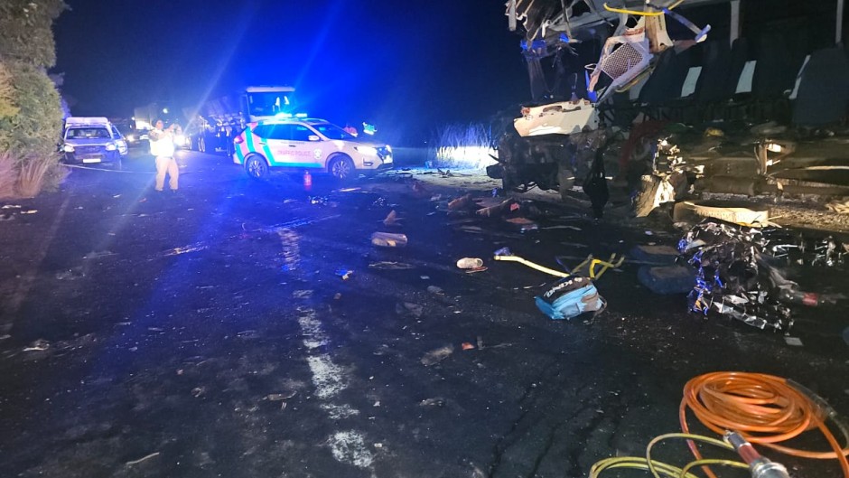 The scene of the bus crash near Vryheid. Supplied/MEC for Transport and Human Settlements