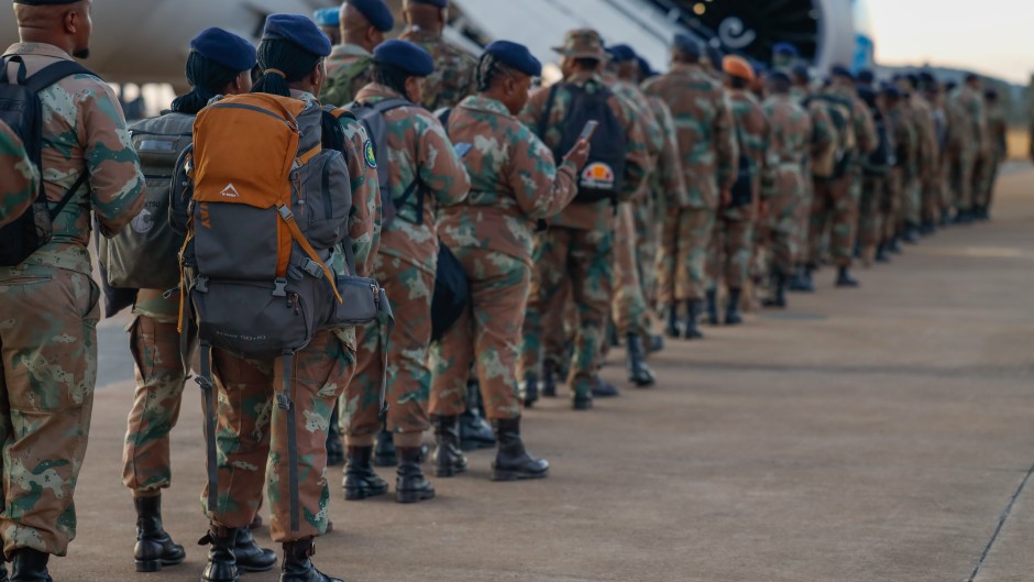 SANDF members at Air Force Base Waterkloof. Gallo Images/Sharon Seretlo