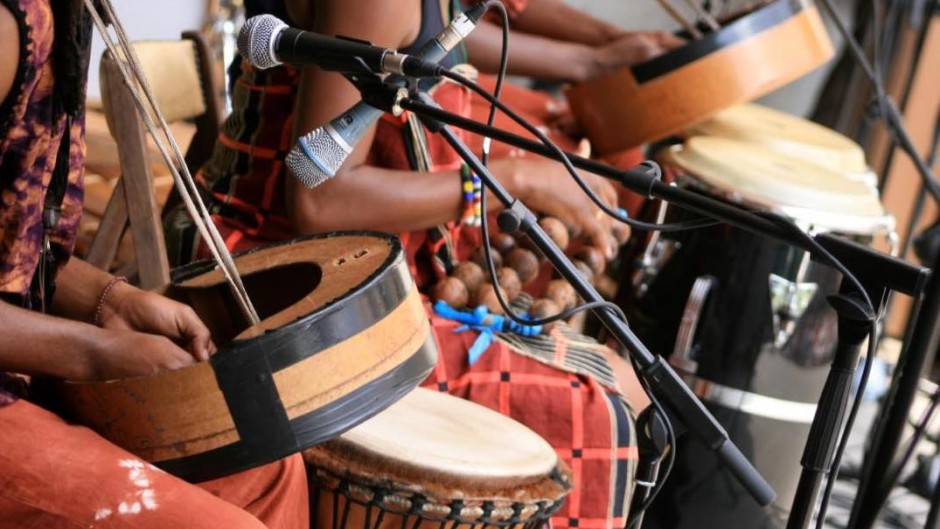 Musical instruments being played by musicians - Music