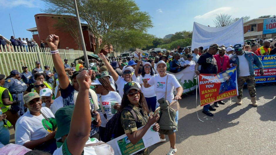 Civil society, activists and ordinary citizens are rallying behind KZN Commissioner Nhlanhla Mkhwanazi. eNCA/Dasen Thathiah