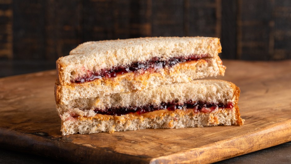 A peanut butter and jam sandwich. GettyImages/pamela_d_mcadams