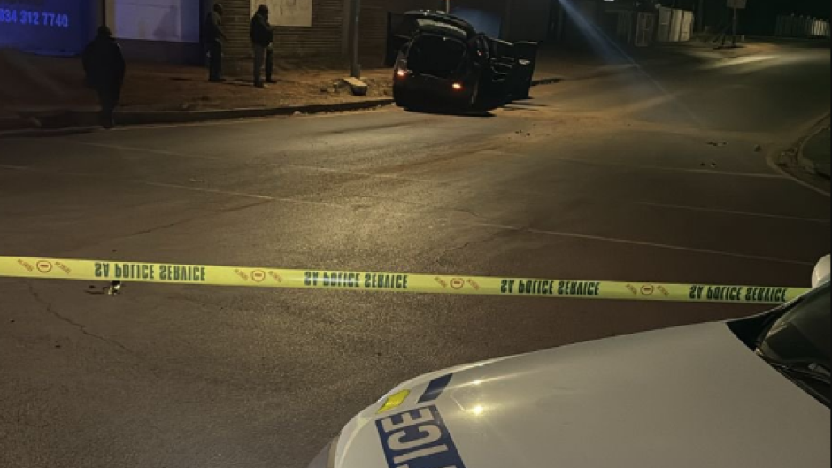 Police on the scene of the shooting in Msinga. eNCA/Dasen Thathiah