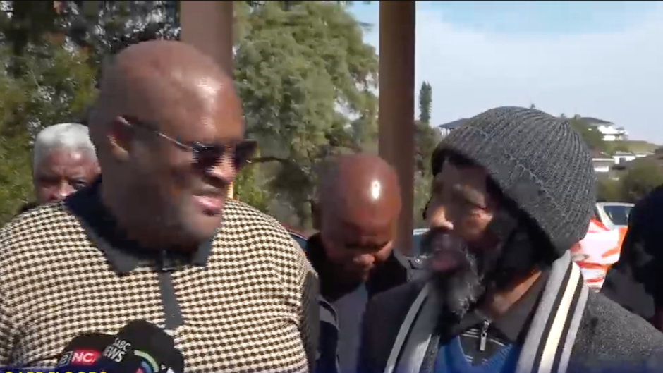 Land Reform and Rural Development Minister Mzwanele Nyhontso and Abathembu King Buyelekhaya Dalindyebo.