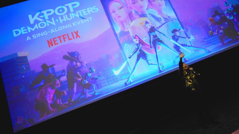 Ken Jeong speaks during Netflix's "KPop Demon Hunters" A Sing-Along Event. Gonzalo Marroquin/Getty Images for Netflix/AFP