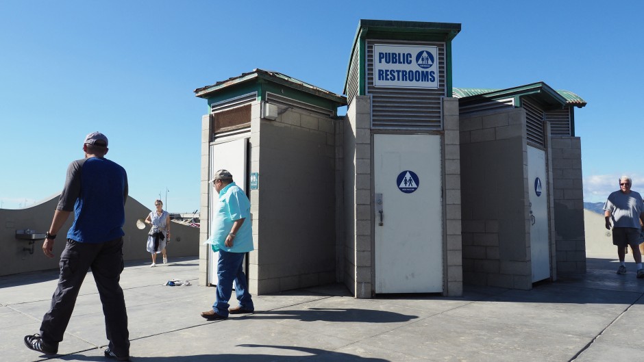 File: A public rest room at Venice Beach in Los Angeles. AFP/Robyn Beck