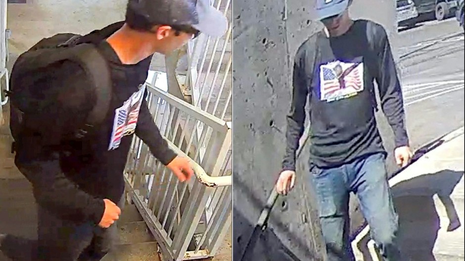 This combination of images released by the Federal Bureau of Investigation (FBI) on September 11, 2025 and created on September 11, 2025 shows photos of a person of interest in the investigation into the fatal shooting of Charlie Kirk that occurred on September 10, 2025, at Utah Valley University in Orem, Utah.