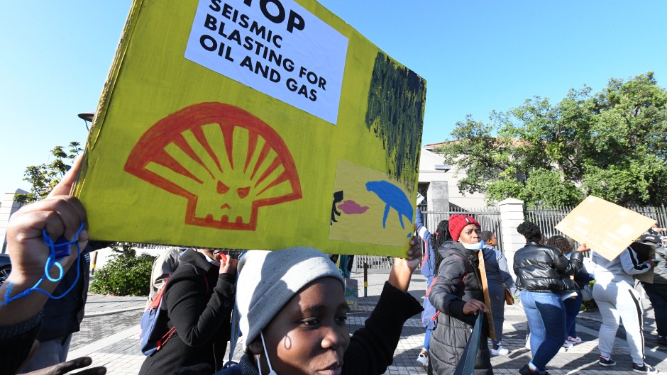 File: People protest against the seismic survey on the West Coast. Gallo Images/Die Burger/ Lulama Zenzile 