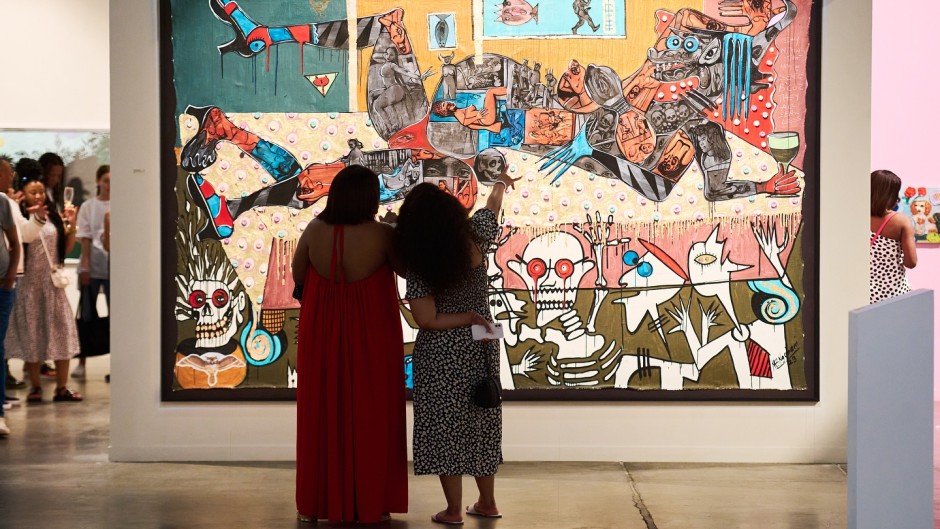 An artwork on display during one of the editions hosted by FNB Art Joburg