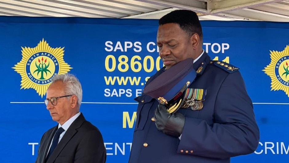 Acting Minister of Police, Firoz Cachalia and National Police Commissioner Fannie Masemola