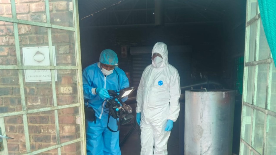 Police acted on a tip-off about suspicious activities on a farm in Oudehoutkloof. Twitter/@SAPoliceService