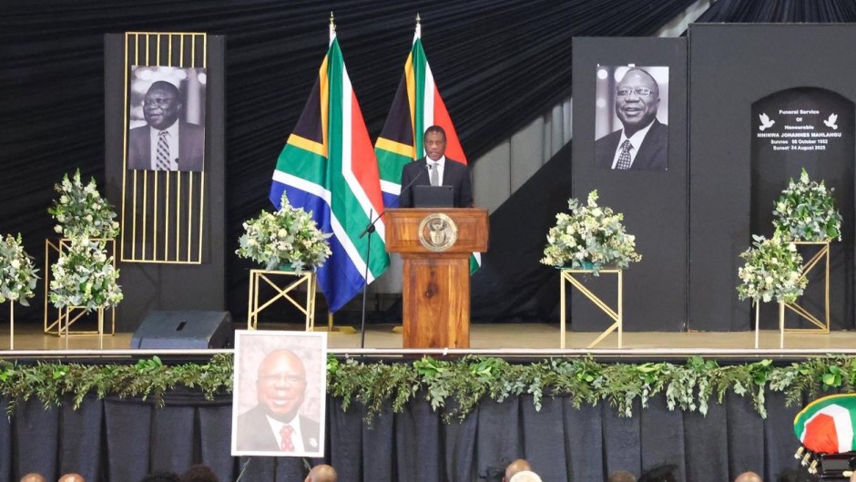 Deputy President Paul Mashatile during the funeral service of Mninwa Mahlangu