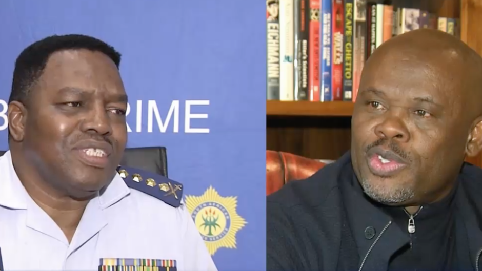 Police Commissioner Fannie Masemola and his deputy, Shadrack Sibiya.