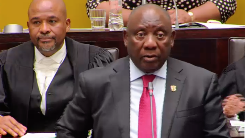 President Cyril Ramaphosa in Parliament 