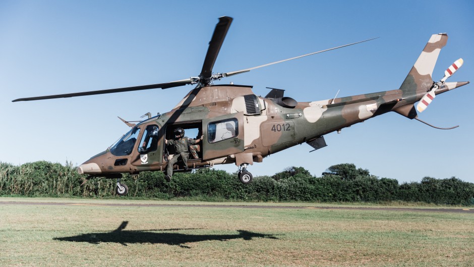 A SANDF helicopter. AFP/Rajesh Jantilal