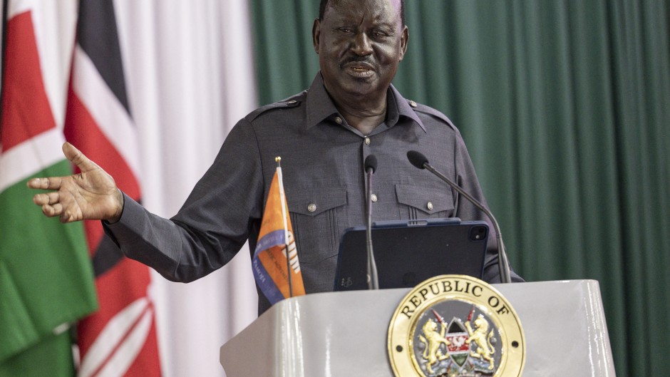 Former Kenyam Prime Minister Raila Odinga. AFP/Simon Maina
