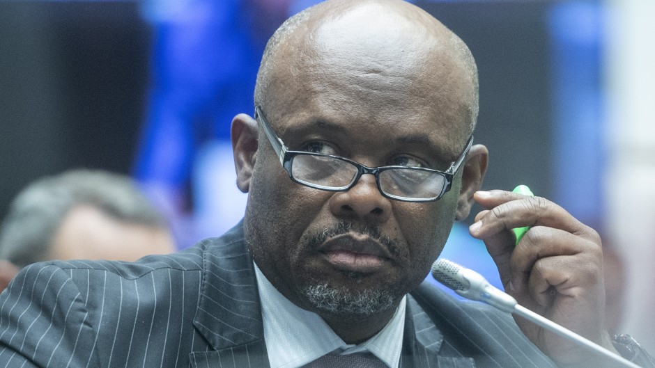 Deputy National Commissioner Lieutenant-General Shadrack Sibiya at the Parliamentary Ad Hoc Committee inquiry. Gallo Images/Brenton Geach